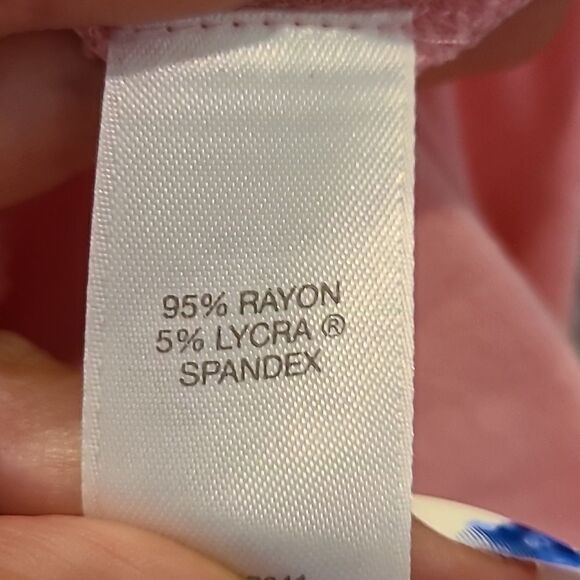 J‎ jill wearever collection pink rayon stretch long sleeve long flowy shirt - Picture 7 of 7